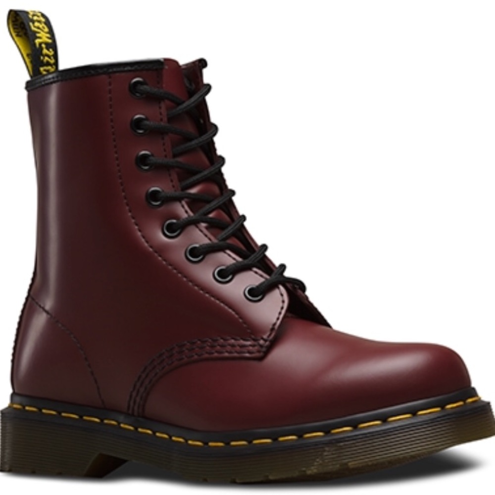Cherry red Dr Marten boots